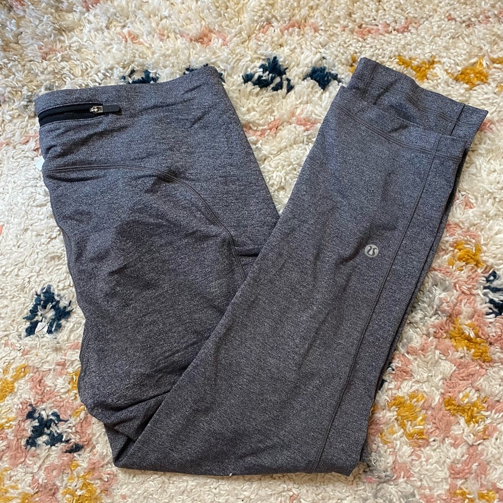 Grey Cropped Lululemon Leggings